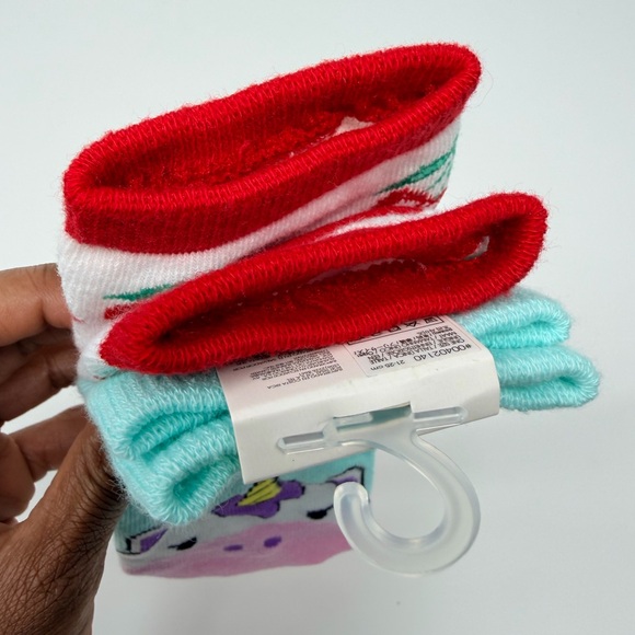 Cherries Ankle Sock Unicorn Low Cut Socks Colorful 2 Pack Set Cherry Print Pink - Picture 9 of 12